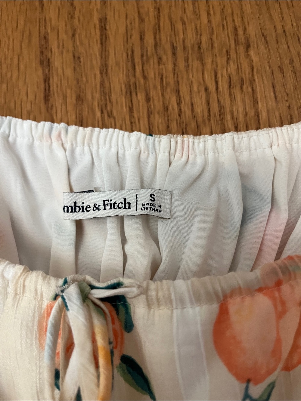 Abercrombie & Fitch White Lemon & orange Print Mini Dress - Picture 3 of 6